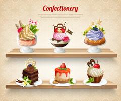 Confectionery Colorful Illustration vector