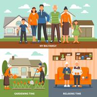 Senior People Activities Composition vector