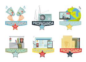 Propaganda Icons Set vector