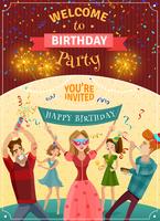 Birthday Party Announcement Invitation Poster  vector