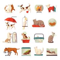 Pet Shop Icons Set vector