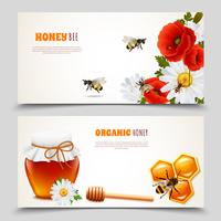 Honey Banner Set vector