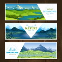 Alpine Meadows Banners Set vector