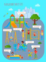 Playground Safety Tips Poster vector