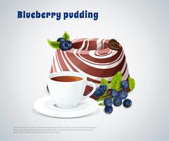 Blueberry Pudding Illustration vector