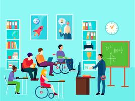 Disabled Persons Education Composition vector