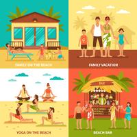 Concepto de diseño de vacaciones en la playa vector