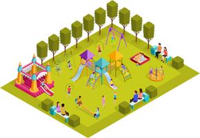 Isometric Kids Playground  vector