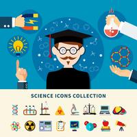 Colección de iconos de ciencia vector