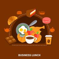 Fast Food Business Lunch Menu Poster  vector