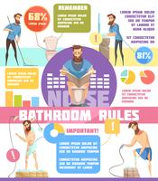 Hygiene Infographic Cartoon Layout  vector