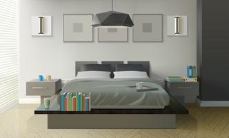 Modern Bedroom Interior Design vector