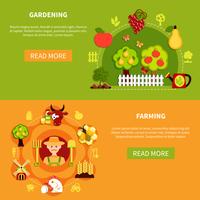 Farming And Gardening Banners  vector
