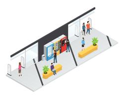 Vending  Machines Isometric Concept vector