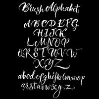 Black Background With White Scrawling Alphabet vector