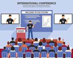 Presentation Conference Hall Composition vector