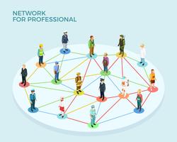 Network Professional Isometric Concept vector