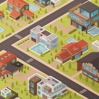 Isometric House Background vector