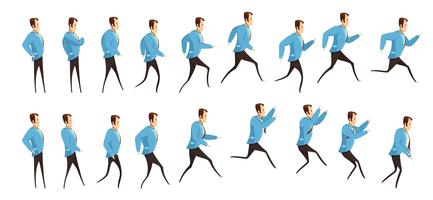 Running And Jumping Man Animation vector