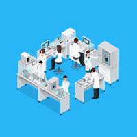 Science Lab Workplace Composition vector
