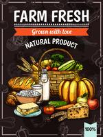 Farm Products Poster vector