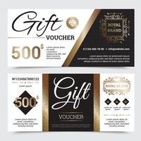 Gift Coupon Royal Design vector