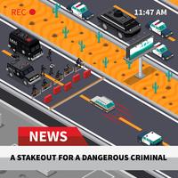 Swat Action Isometric Screenshot Composition Poster  vector