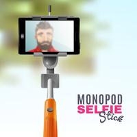 Monopod Selfie Illustration vector