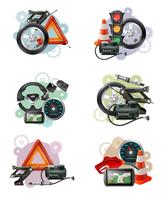 Car Maintenance Sign Set vector