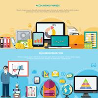 Business Education And Accounting Finance Banners vector