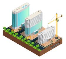 Construction Isometric Composition vector