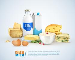 Milk Products Template  vector