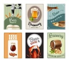 Conjunto de Banners verticales de cerveza vector