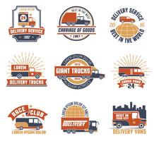 Delivery Logo Emblem Set vector