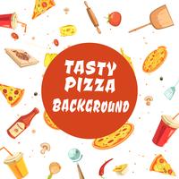 Tasty Pizza Making Seamless Pattern vector