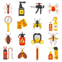 Pest Control Icons Set vector