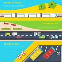 Ways To Travel Banners vector
