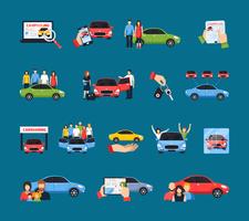 Carsharing Icons Set  vector