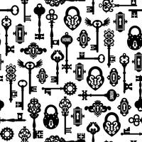 Keys And Locks Seamless Pattern vector