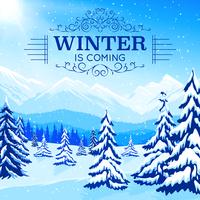 Winter Landscape Poster vector