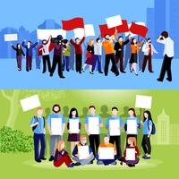 Demonstration Protest People Compositions vector
