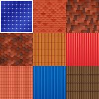 House Roof Tile Set vector