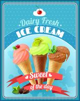 Cartel de helado vector