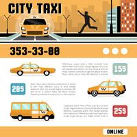 Plantilla de página web de servicios de taxi de la ciudad vector