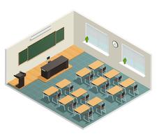 Lecture Room Interior Poster vector