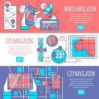 Navigation Horizontal Banners vector