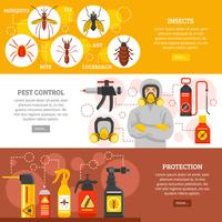 Pest Control Horizontal Banners vector