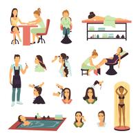 Beauty Salon Spa People Set vector