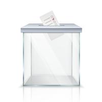 Ballot Box With Marked Ballot vector