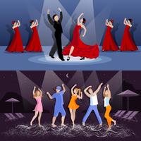 Dancing People Compositions vector